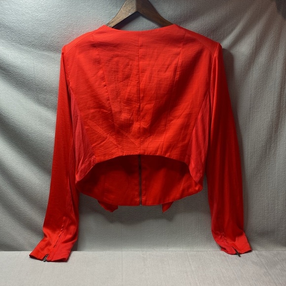 BCBG Maxazria Orange full zip jacket size medium - Picture 4 of 5